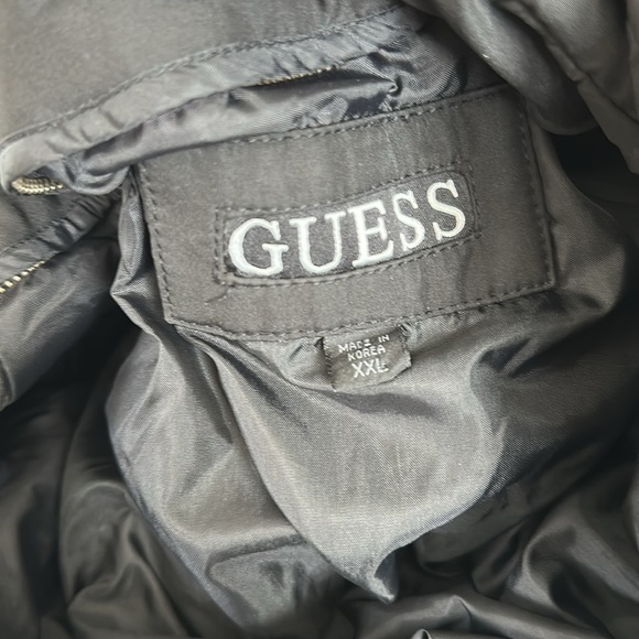 GUESS Men’s Black Full-Zip Lightweight Jacket – Size XXL – Nylon Lining - Picture 3 of 8
